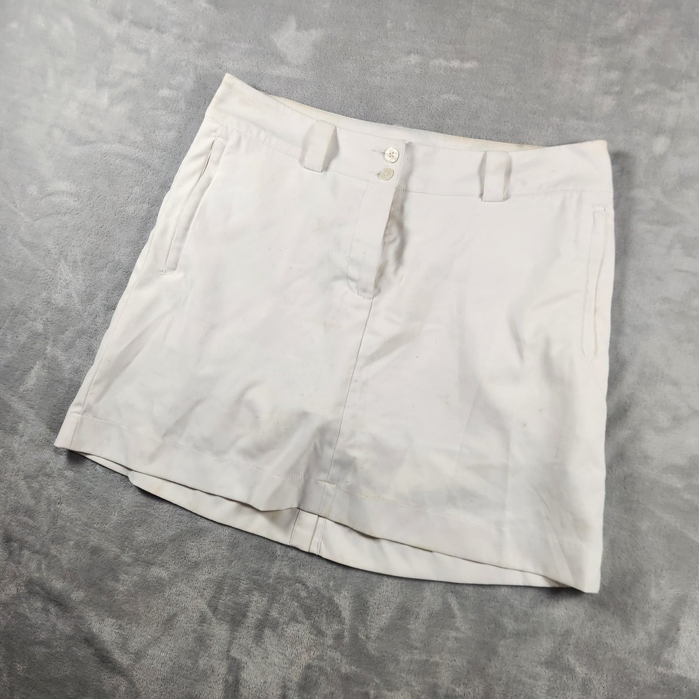 Nike Golf Womens Dri-FIT White‎ Performance Skort 8 Athleisure Tennis Preppy